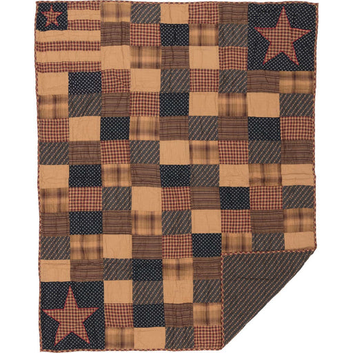 Patriotic Patch Quilted Throw 50x60