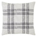 Black Plaid Fabric Euro Sham 26x26