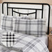 Black Plaid King Sham 21x37