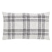 Black Plaid King Sham 21x37