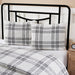 Black Plaid Standard Sham 21x27