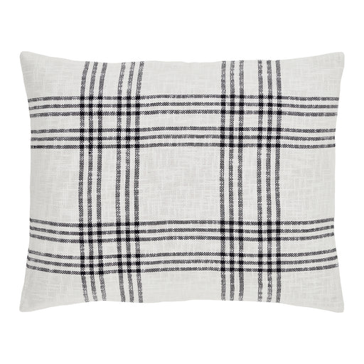 Black Plaid Standard Sham 21x27