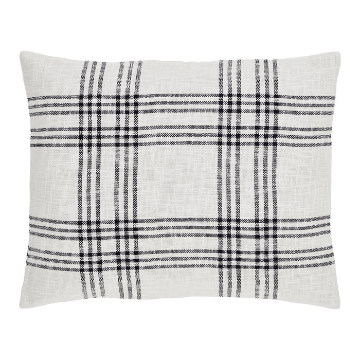 Black Plaid Standard Sham 21x27