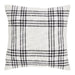 Black Plaid Fabric Pillow 18x18