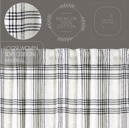 Black Plaid Tier Set of 2 L36xW36