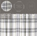 Black Plaid Valance 19x60