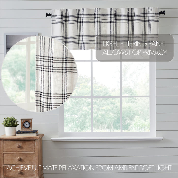 Black Plaid Valance 19x72