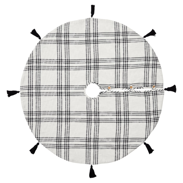 Black Plaid Tree Skirt 55