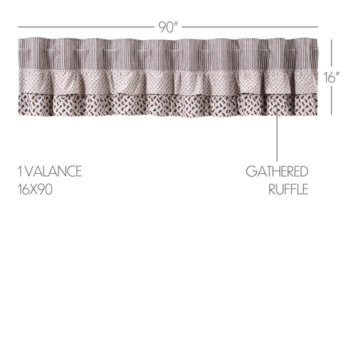 Florette Ruffled Valance 16x90