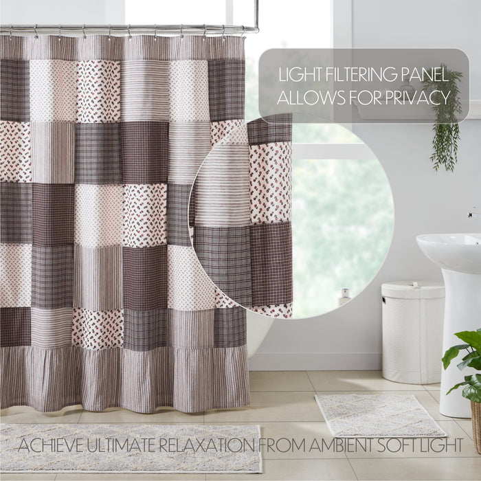 Florette Patchwork Shower Curtain 72x72