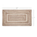 Natural & Creme Jute Rug Rect w/ Pad 27x48