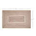 Natural & Creme Jute Rug Rect w/ Pad 60x96