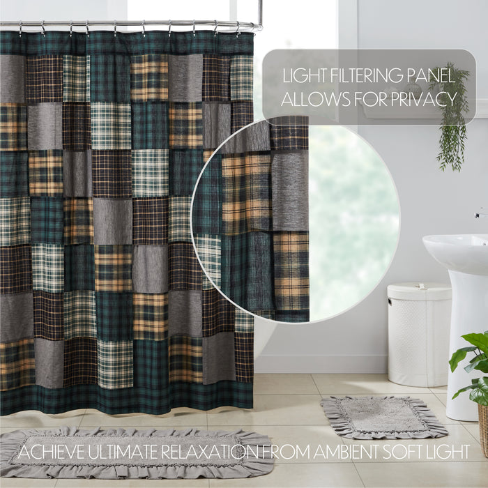 Pine Grove Patchwork Shower Curtain 72x72