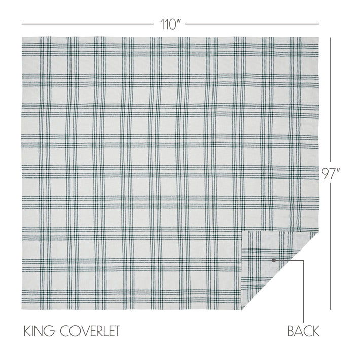 Pine Grove Plaid King Coverlet 97x110