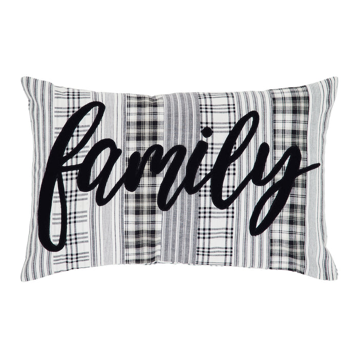 Sawyer Mill Black Family Pillow 14x22