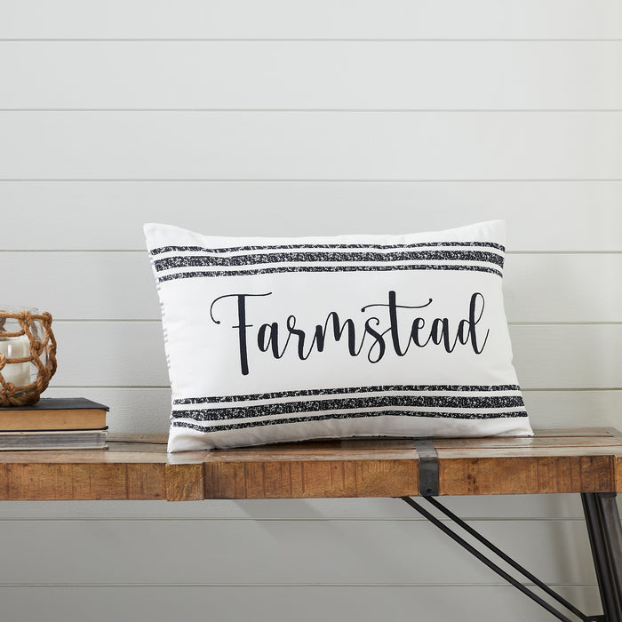 Sawyer Mill Black Farmstead Pillow 14x22