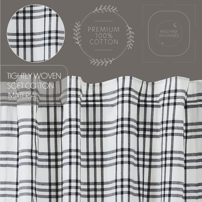 Sawyer Mill Black Plaid Panel Set of 2 84x40