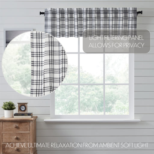 Sawyer Mill Black Plaid Valance 16x90