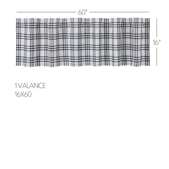 Sawyer Mill Black Plaid Valance 16x60