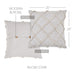 Frayed Lattice Oatmeal Pillow Cover 20x20