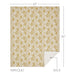 Dorset Gold Floral Twin Quilt 68Wx86L