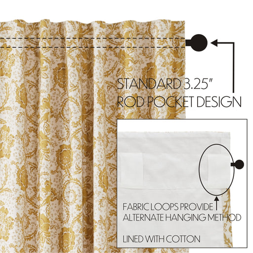 Dorset Gold Floral Valance 16x72