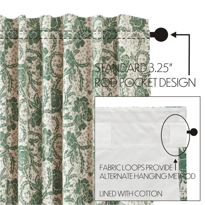 Dorset Green Floral Valance 16x60