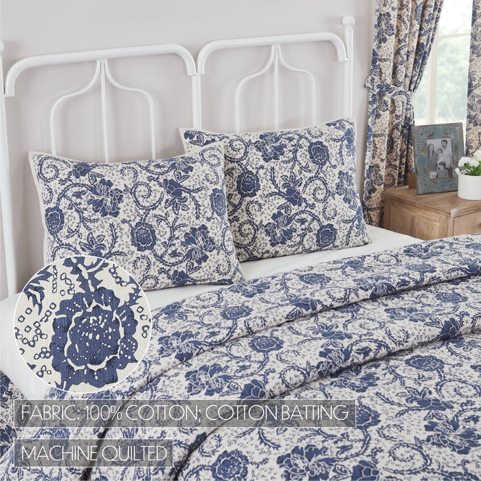 Dorset Navy Floral Standard Sham 21x27