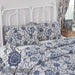 Dorset Navy Floral Ruffled Standard Pillow Case Set of 2 21x26+4