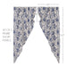 Dorset Navy Floral Prairie Short Panel Set of 2 63x36x18