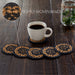 Black & Tan Jute Coaster Set of 6