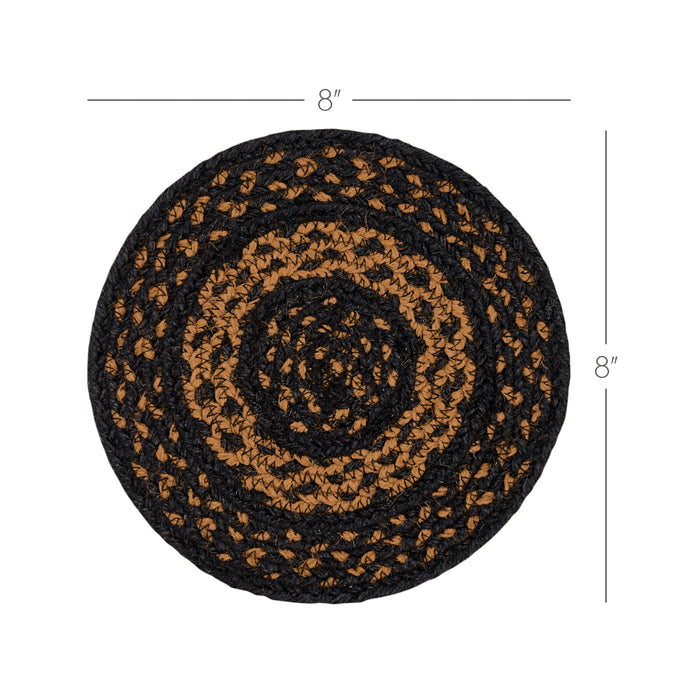 Black & Tan Jute Trivet 8