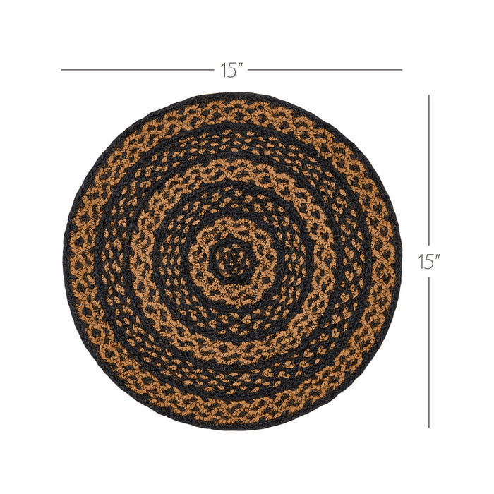 Black & Tan Jute Trivet 15