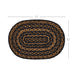 Black & Tan Jute Oval Placemat 10x15