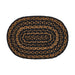 Black & Tan Jute Oval Placemat 10x15