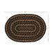 Black & Tan Jute Oval Placemat 12x18