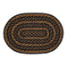 Black & Tan Jute Oval Placemat 12x18