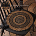 Black & Tan Jute Chair Pad 15 inch Diameter