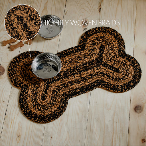 Black & Tan Indoor/Outdoor Medium Bone Rug 15x23