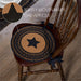 Farmhouse Jute Chair Pad Applique Star 15 inch Diameter