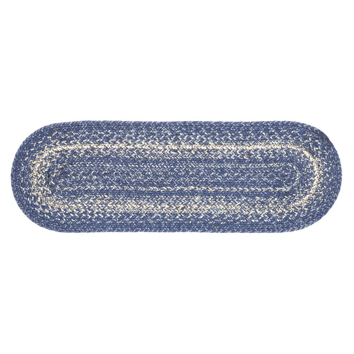 Great Falls Blue Jute Oval Runner 8x24