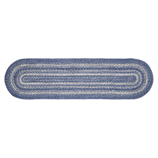 Great Falls Blue Jute Oval Runner 13x48