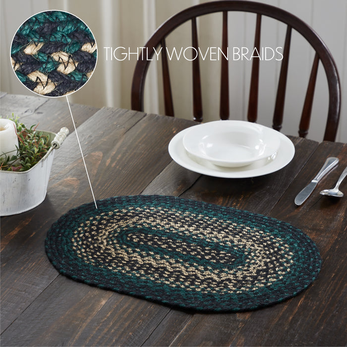 Pine Grove Jute Oval Placemat 12x18