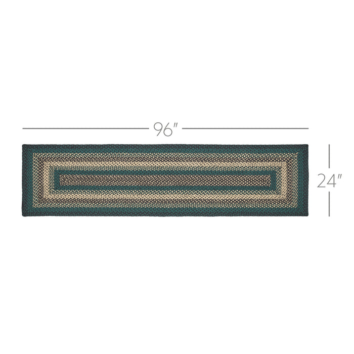 Pine Grove Jute Rug/Runner Rect w/ Pad 24x96