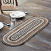Sawyer Mill Charcoal Creme Jute Oval Runner 13x36