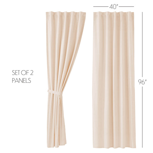 Simple Life Flax Natural Panel Set of 2 96x40