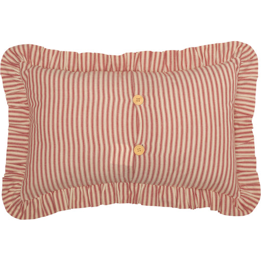 Sawyer Mill Red Ticking Stripe Fabric Pillow Cover 14x22