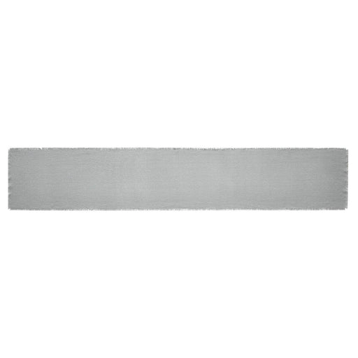 Burlap Dove Grey Runner Fringed 12x72