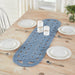 Celeste Blended Blue Indoor/Outdoor Runner Oval 12x48