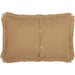 Burlap Natural Pillow Cover w/ Fringed Ruffle 14x22